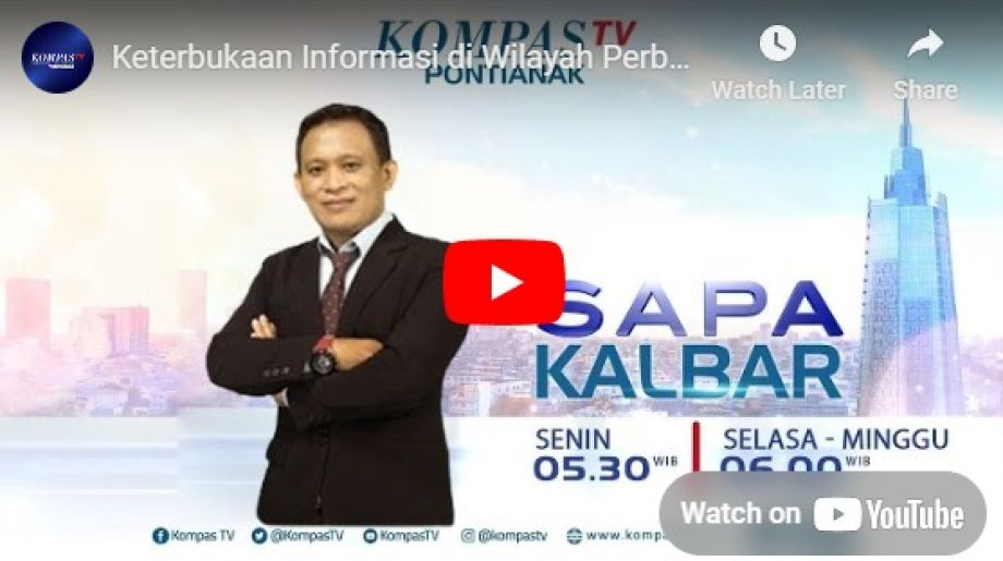 Program talkshow Sapa Kalbar dengan tema Keterbukaan Informasi di Wilayah Perbatasan bersama 2 (dua) narasumber yaitu Sefri Kuniadi (Kepala BPPD Provinsi Kalbar) dan Lutfi Faurusal Hasan (Ketua Komisi Informasi Provinsi Kalbar)